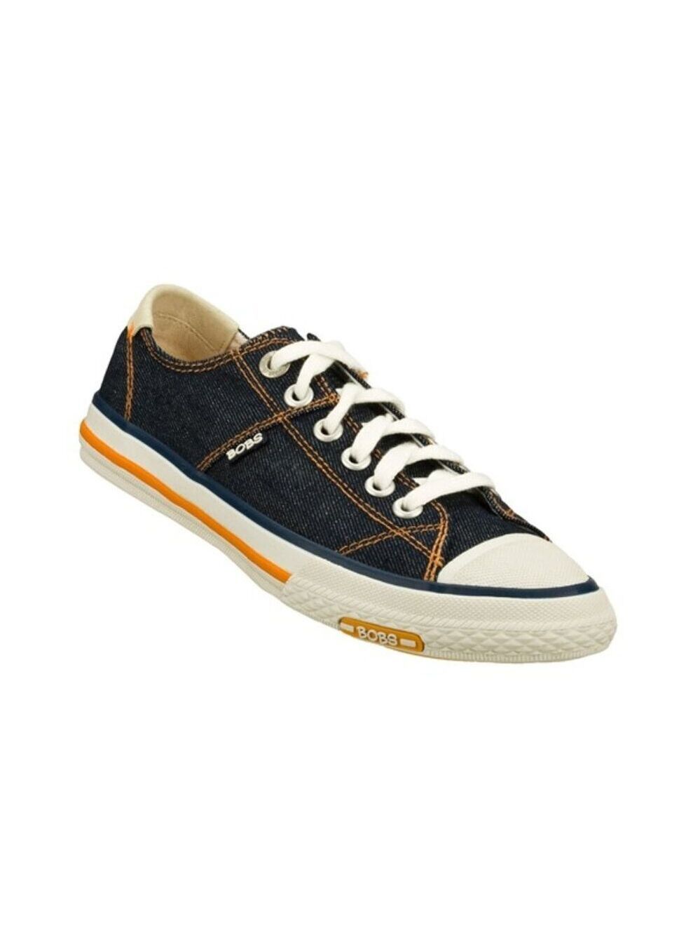 BOBS from Skechers Denim and White Sneakers Sz 6